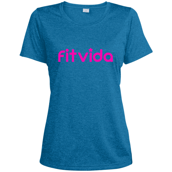 FITVIDA LST360 Sport-Tek Ladies' Heather Dri-Fit Moisture-Wicking T-Shirt