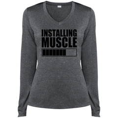 Installing Muscle LST360LS Sport-Tek Ladies' LS Heather Dri-Fit V-Neck T-Shirt