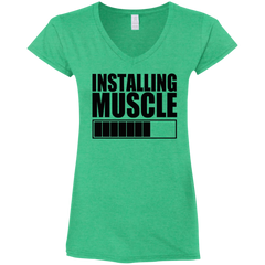 Installing Muscle G64VL Gildan Ladies' Fitted Softstyle 4.5 oz V-Neck T-Shirt