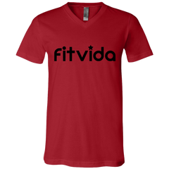 FITVIDA 3005 Bella + Canvas Unisex Jersey SS V-Neck T-Shirt