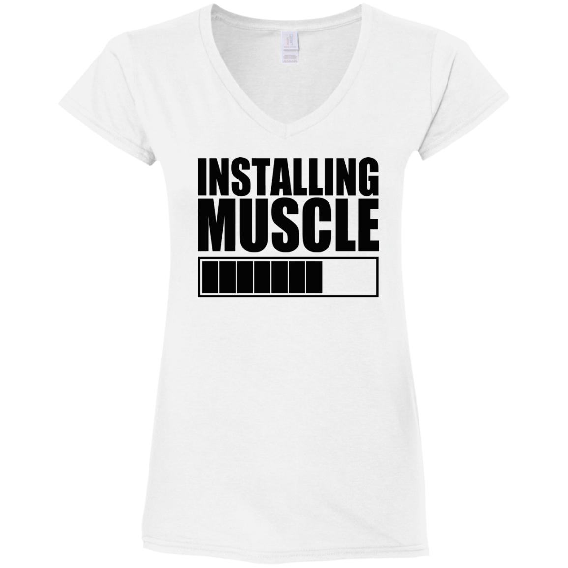 Installing Muscle G64VL Gildan Ladies' Fitted Softstyle 4.5 oz V-Neck T-Shirt