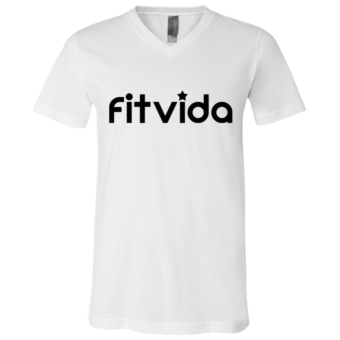 FITVIDA 3005 Bella + Canvas Unisex Jersey SS V-Neck T-Shirt