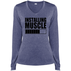 Installing Muscle LST360LS Sport-Tek Ladies' LS Heather Dri-Fit V-Neck T-Shirt
